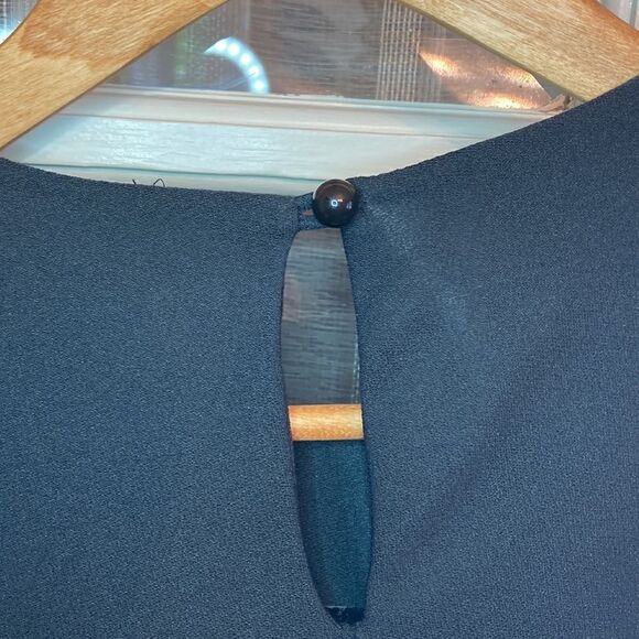 Vintage Metallic Silver and Gold Floral Bow Blouse - Picture 9 of 14